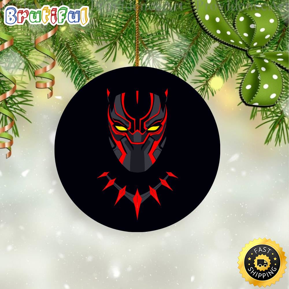 Black Panther Marvel Logo Superhero Marvel Christmas Tree Ornament