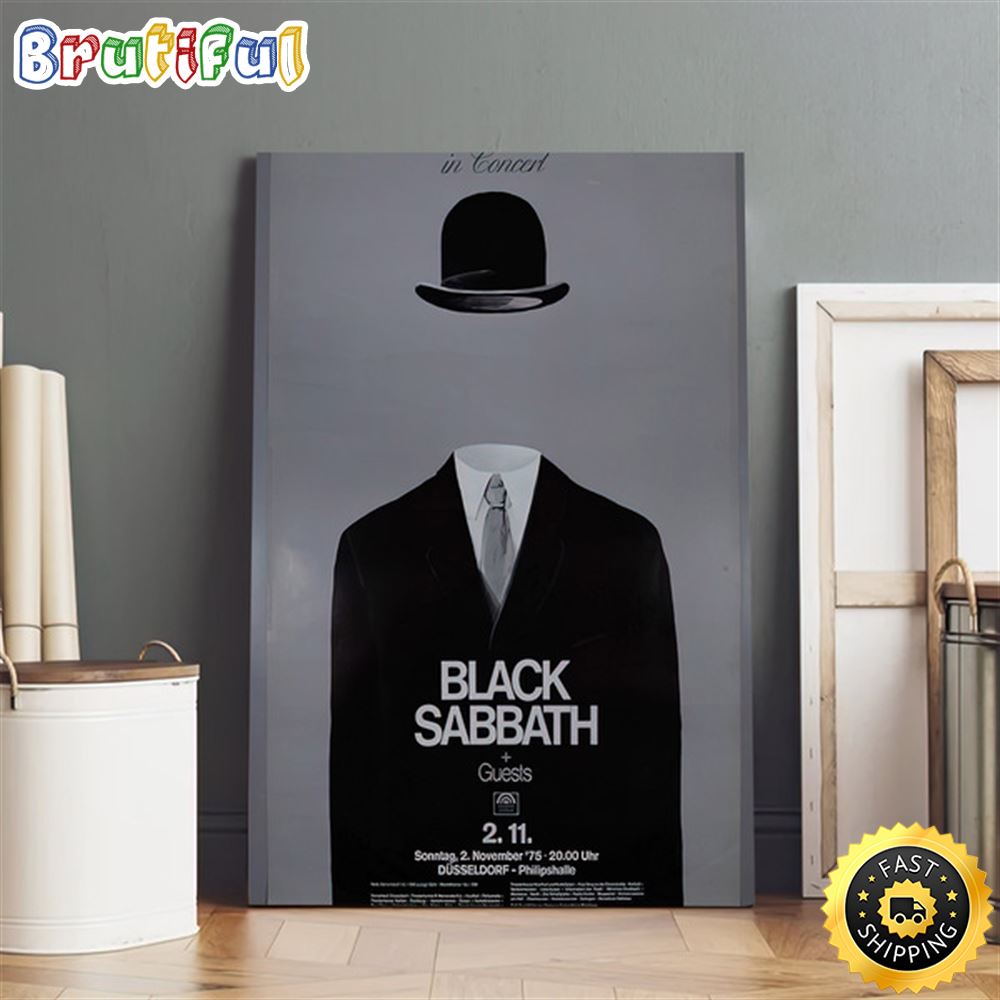 Black Sabbath World Tour Tour 2022 Black Poster Canvas