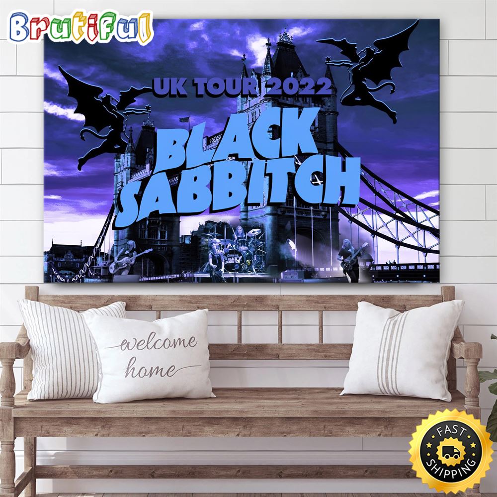 Black Sabbitch The All Female Black Sabbath 2022 Uk Fall Tour Poster Canvas
