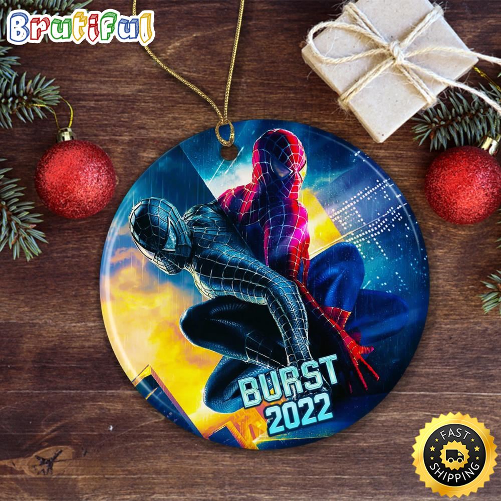 Burst 2022 Burst Spiderman Christrmas Hallmark Marvel Christmas Ornament
