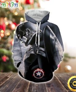 Captain America Side Pose With His Shield Cool Gray Marvel Christmas All Over Print Shirt
