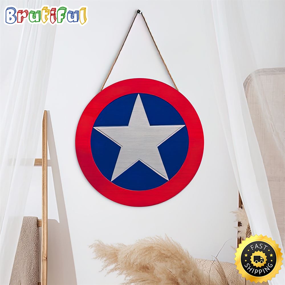 Captain America Shield Multi Colored Marvel Sign