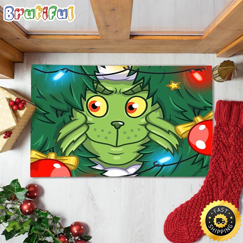 Christmas Grinchs Mat Fun Decoration Mat Christmas