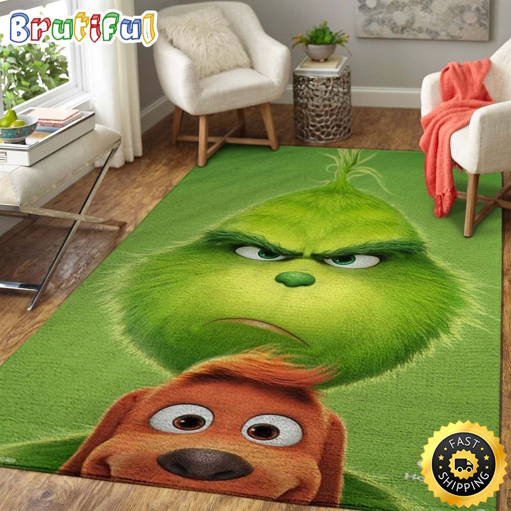 Christmas Movie Character The Grinch Area Rug