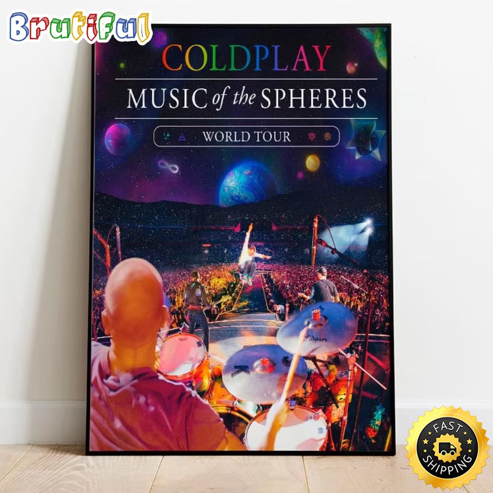 Coldplay World Tour 2023 Music Of The Spheres Lithograph Poster Canvas