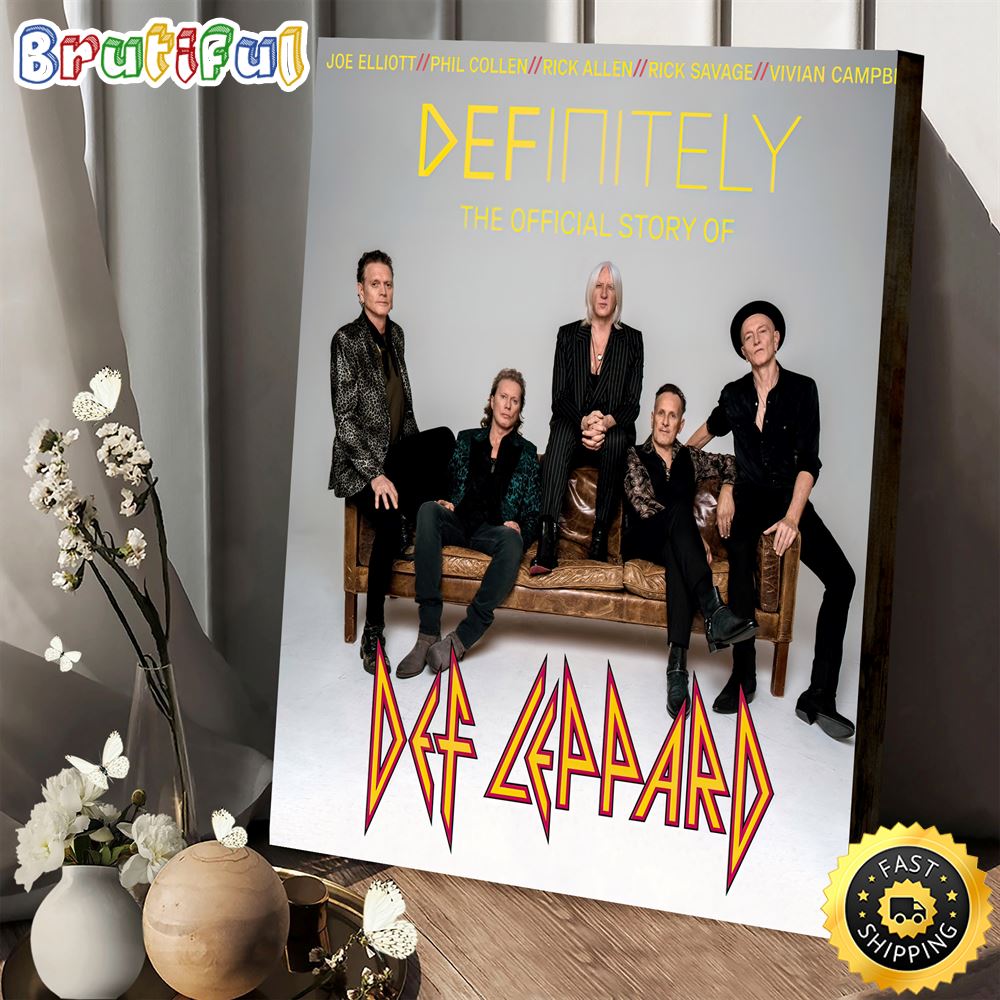 Definitely The Official Story of Def Leppard Hardcover May 2023 Poster Canvas