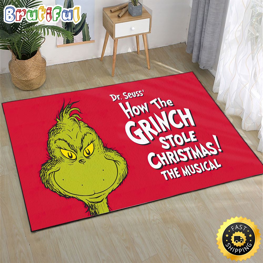 Dr. Seuss How The Grinch Stole Christmas The Musical Grinch Christmas Rug