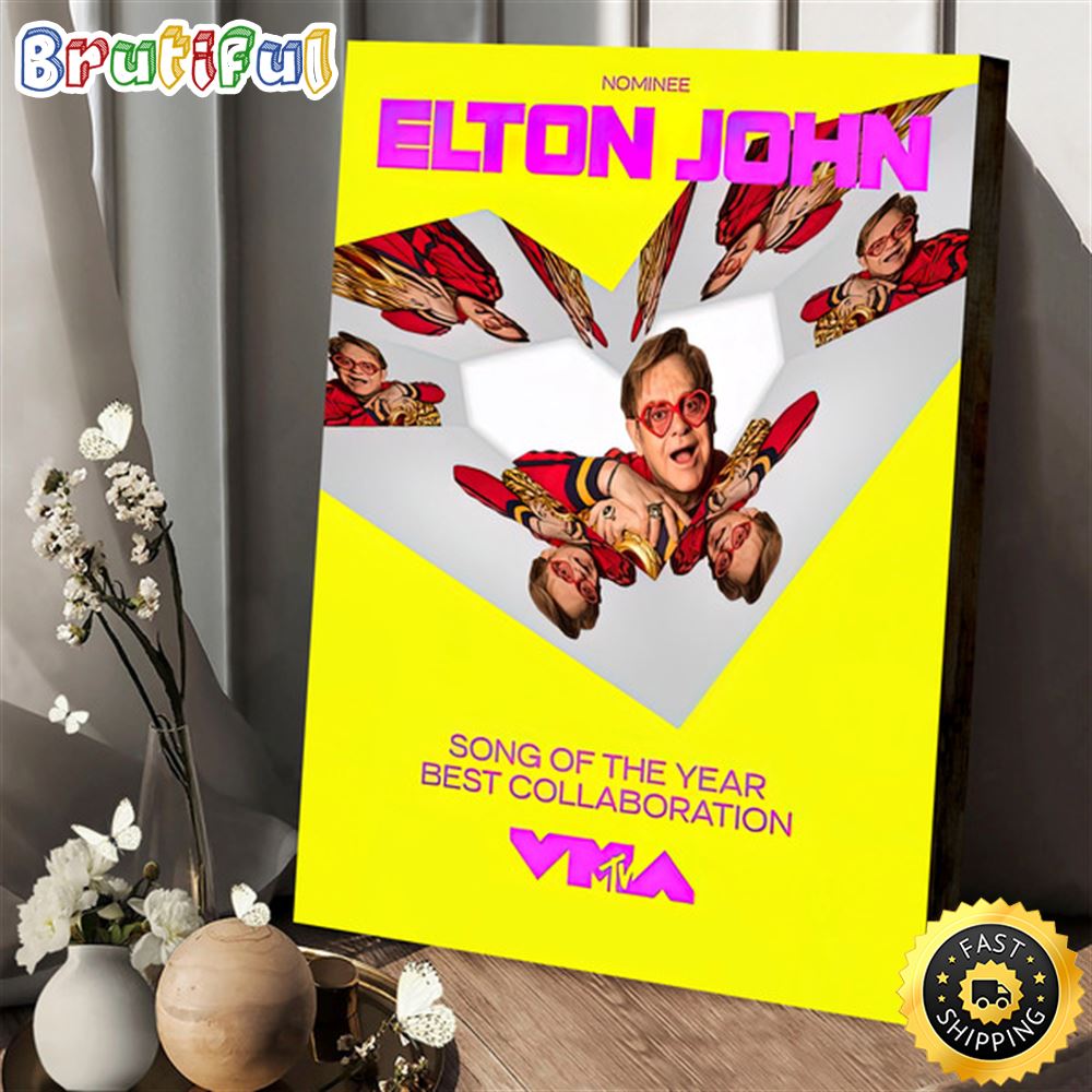 Elton John Song Of The Year Best Collaboration Poster Canvas