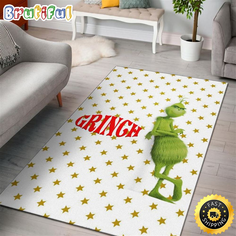 Grinch Smiling 2022 Christmas Grinch Area Rug