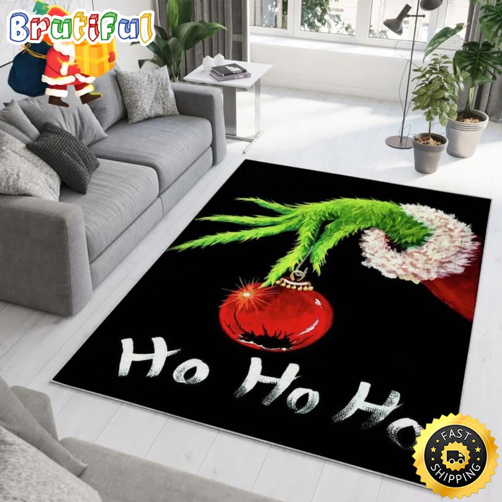 Hohoho The Grinch Christmas Movie 2022 Grinch Bathroom Rug