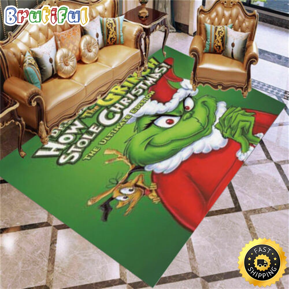 How The Grinch Stole Christmas 3d Anime Cartoon Grinch Christmas Grinch Rug