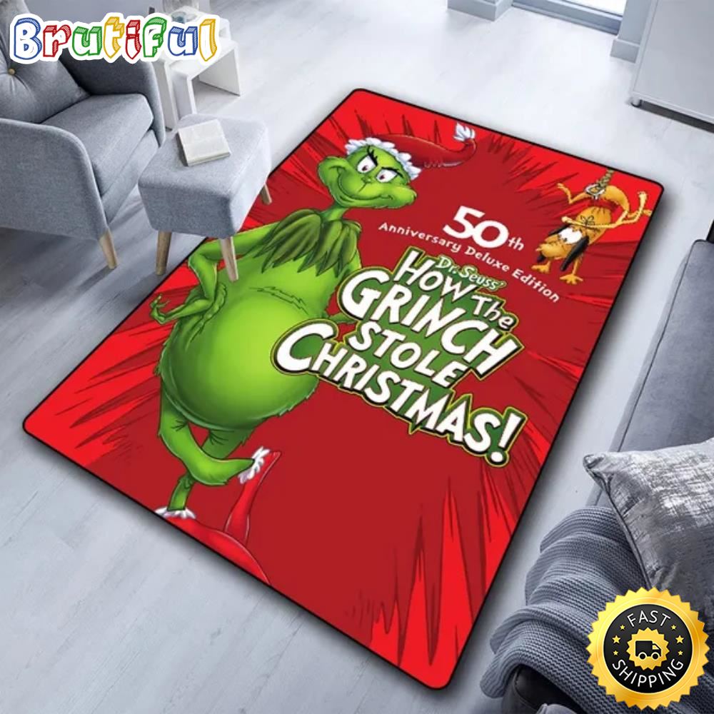 How The Grinch Stole Christmas 50th Anniversary Deluxe Edition Grinch Area Rug