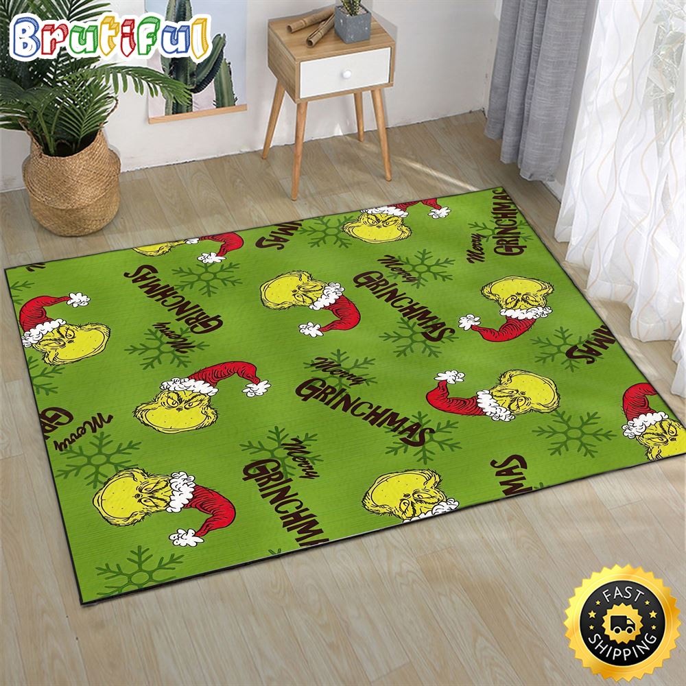 How the Grinch Stole Christmas Green Merry Grinchma Grinch Christmas Rug