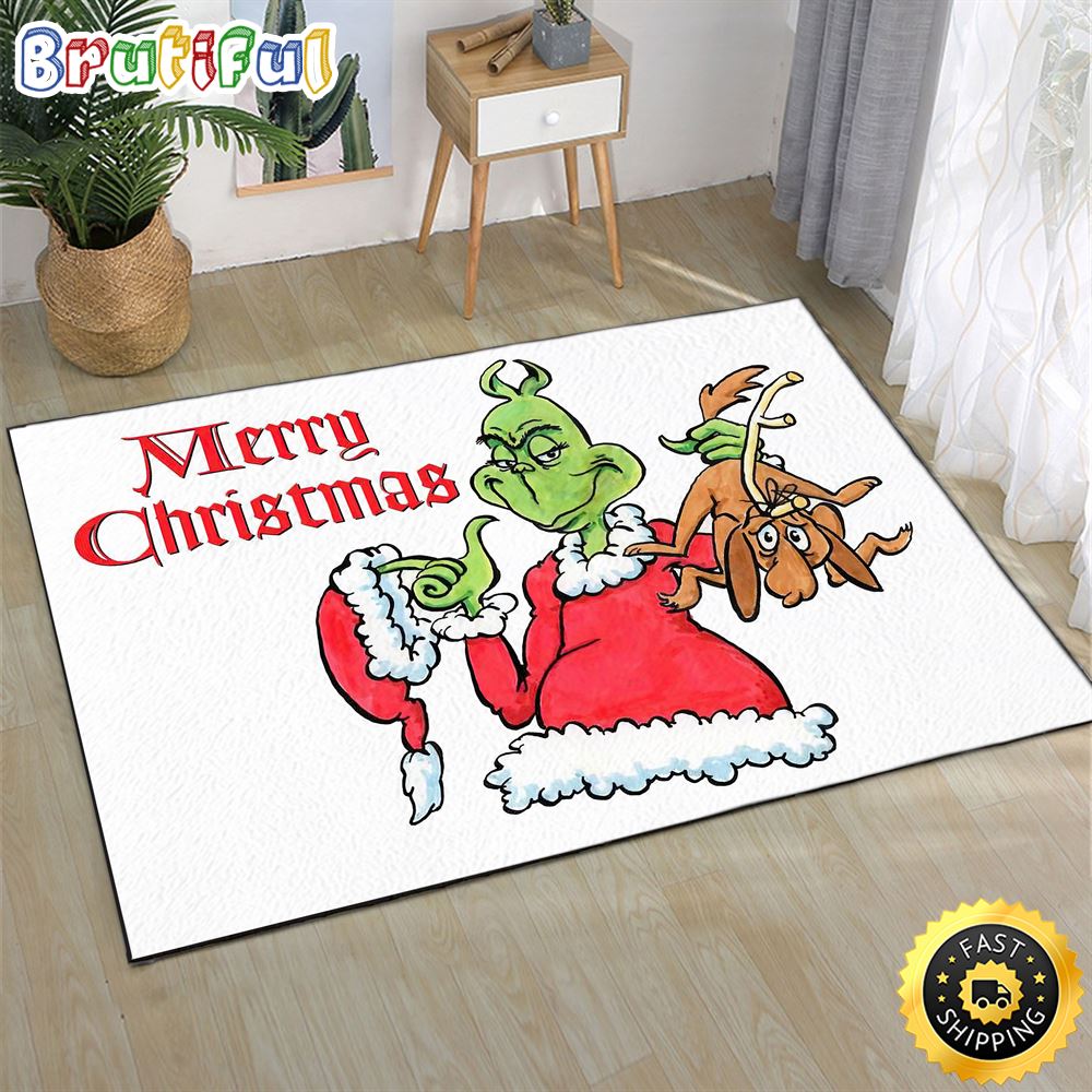 How the Grinch Stole Christmas White Grinch Stripe Yardage Grinch Christmas Rug