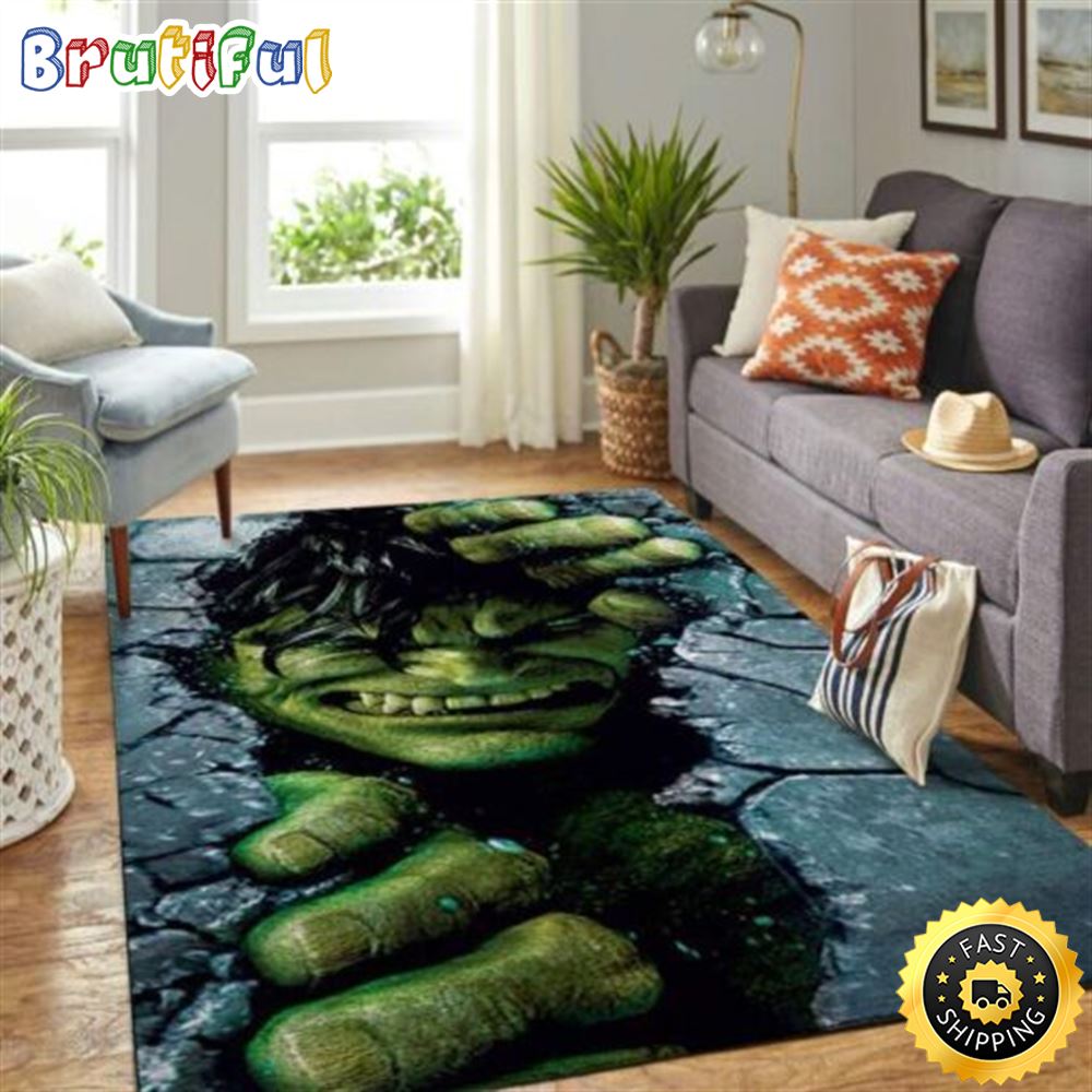 Hulk Horror Wallpaper Living Room Modern Marvel Christmas Rug