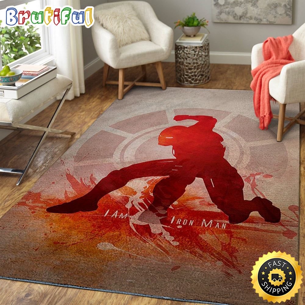 Iron Man Avengers Marvel Movie 2022 Art Marvel Christmas Rug