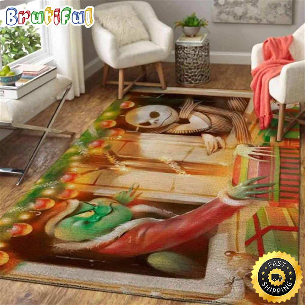Jack Skellington Grinch Christmas 2022 Grinch Christmas Rug