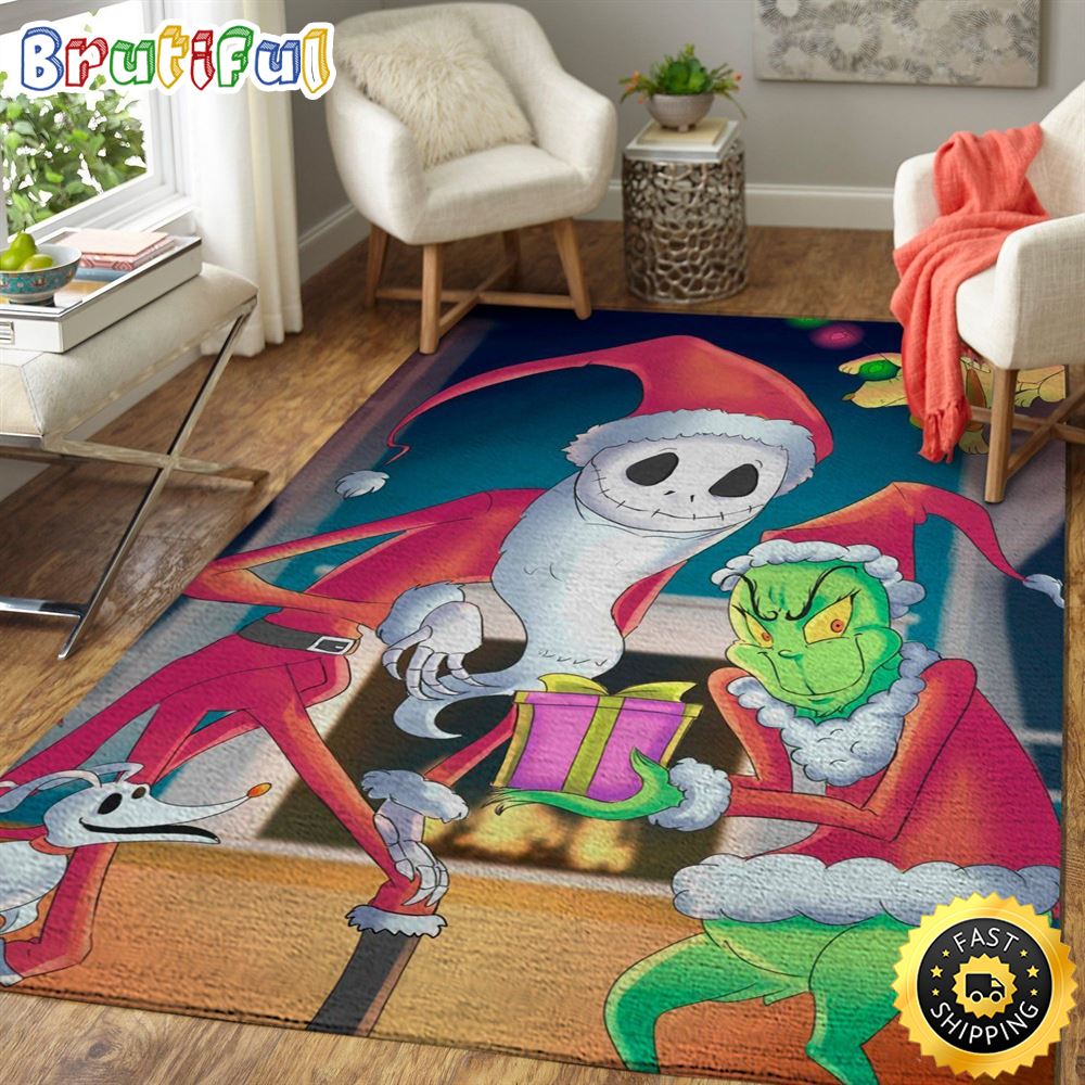 Jack Skellington Grinch Christmas Movie 2022 Grinch Christmas Rug