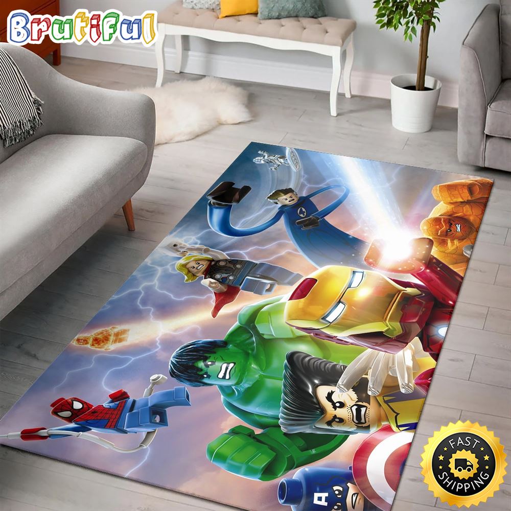 Lego Marvel Avengers Art Movie Marvel Christmas Rug