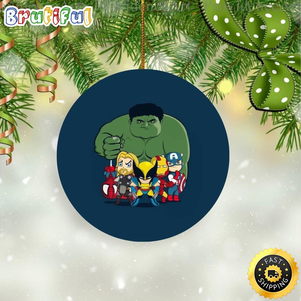Marvel Cartoon Funny Cute Marvel Christmas Tree Ornament