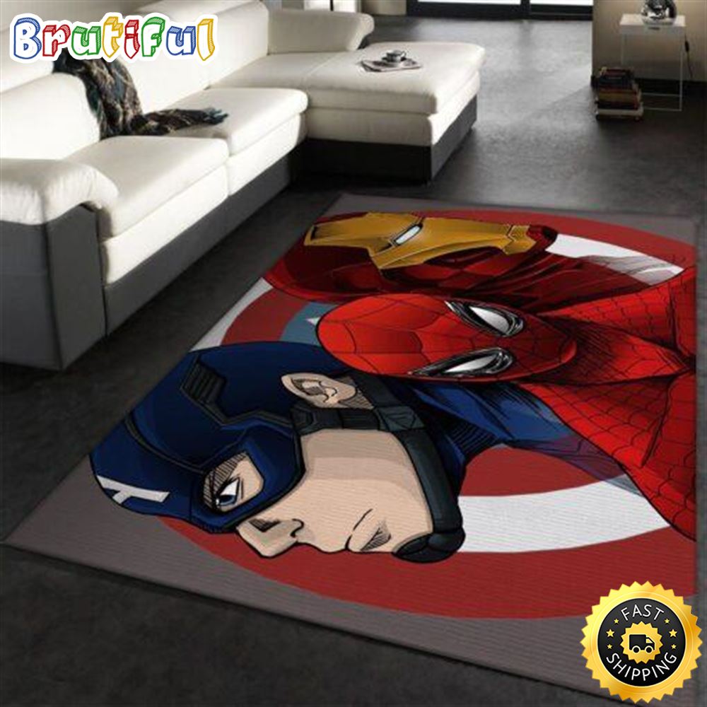 Marvel Civil War Superheroes Love Marvel Christmas Rug