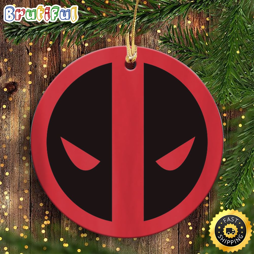 Marvel Deadpool Simple Logo Marvel Christmas Ornaments