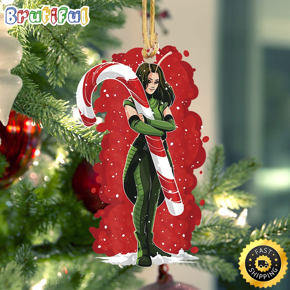 Marvel Guardians of the Galaxy Holiday Special Mantis Cane Marvel Christmas Ornaments