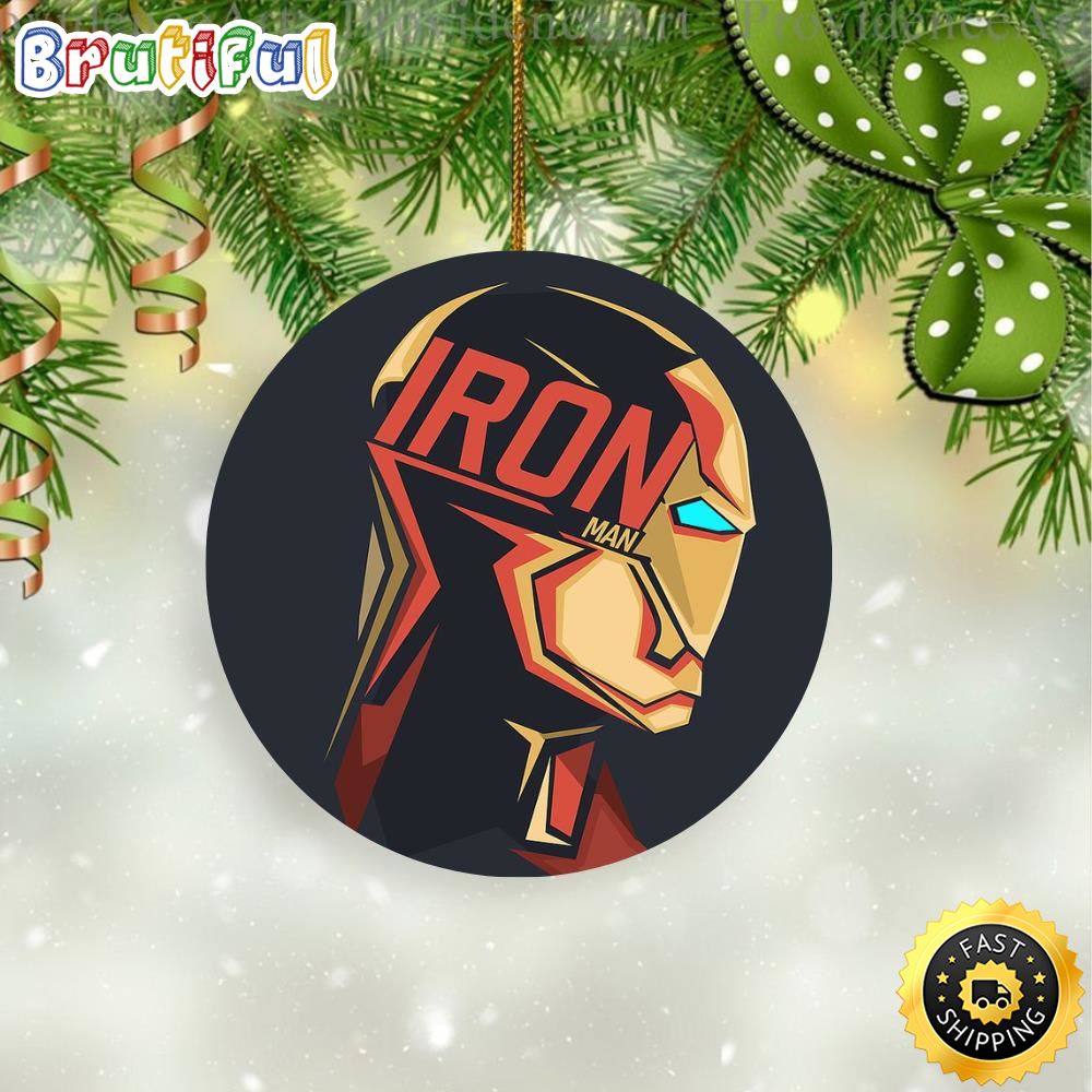 Marvel Iron Man Illustration Superhero Marvel Christmas Tree Ornament