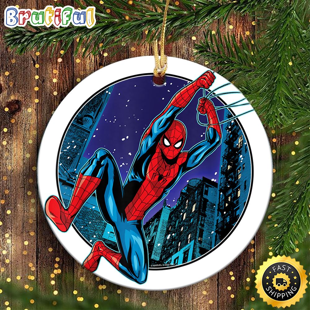 Marvel Spider Man No Way Home City Swing Marvel Christmas Ornaments