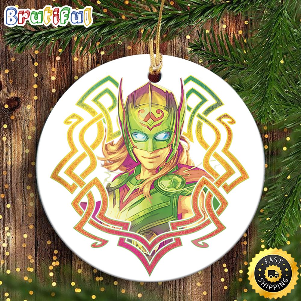 Marvel Thor Love and Thunder Jane Foster Big Face Badge Marvel Christmas Ornaments