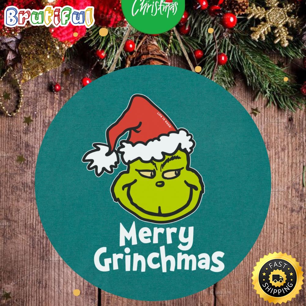 Merry Grinchmas Funny Grinch Face 2022 Grinch Merry Christmas Sign