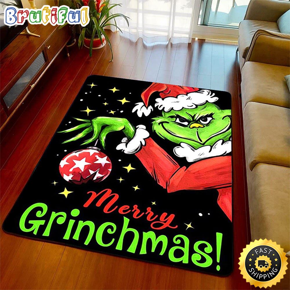 Navidad Grinch Merry Christma Grinch Carpet Living Room Rugs