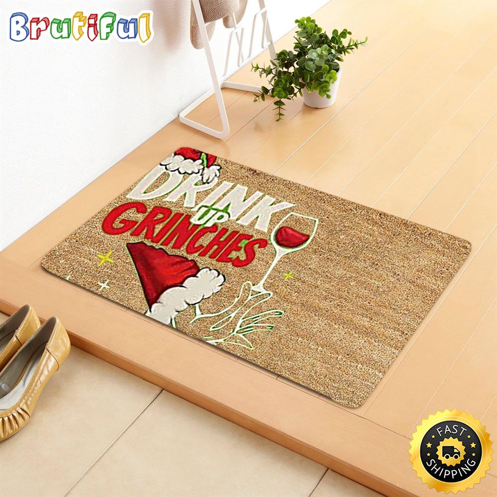 New Pattern Christmas Grinchs Mat Fun Decoration Mat Christmas