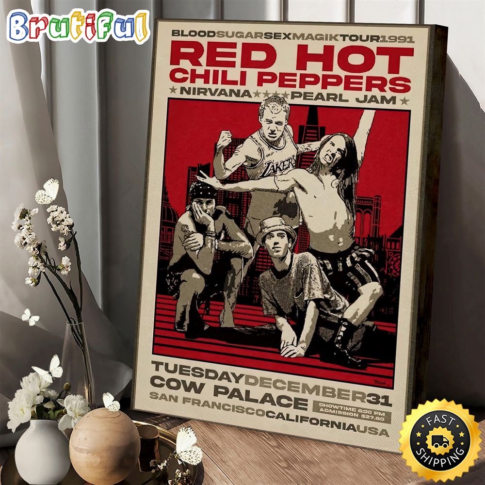 Red Hot Chili Peppers World Tour 2022 2023 Canvas Poster