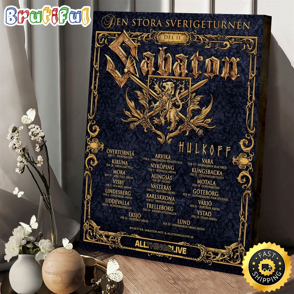 Sabaton The Tour To End All Tours 2023 Poster Canvas