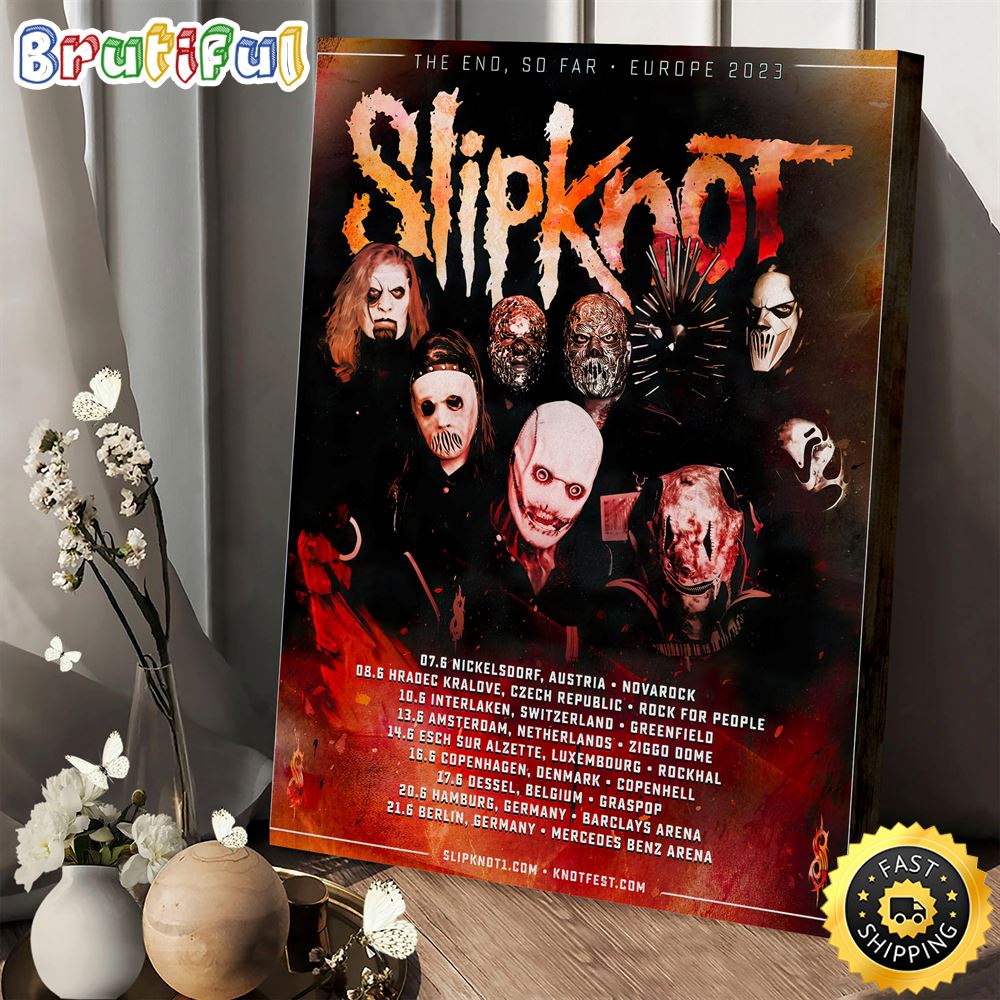 Slipknot Tour Dates 2022 2023 Poster Canvas