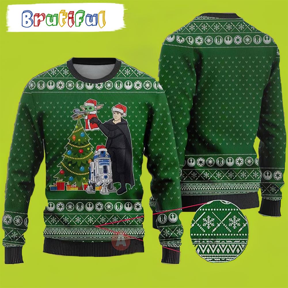 Star Wars Christmas Luke Skywalker Baby Yoda Star Wars Christmas Sweater