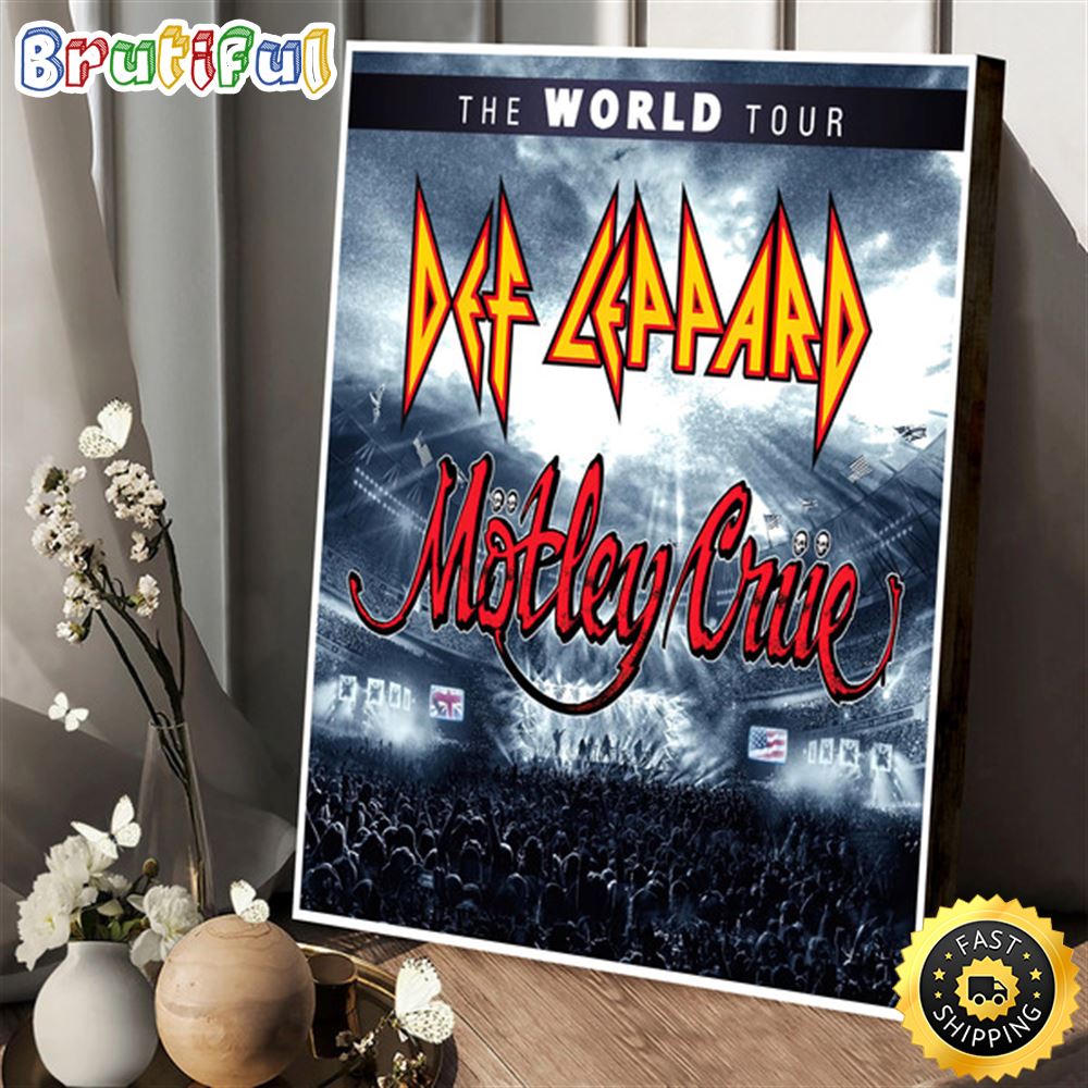 The Stadium Tour Motley Crue 2022 2023 Poster Canvas