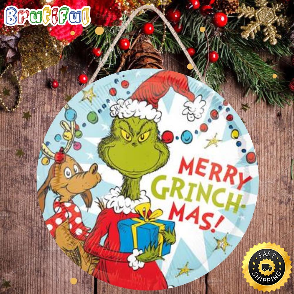The Grinch Mas Merry Christmas 2022 Grinch Merry Christmas Sign