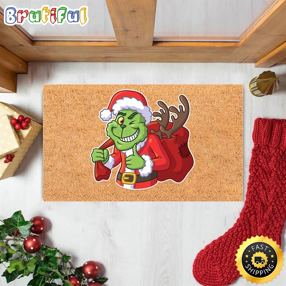 The Grinch Christmas Doormat