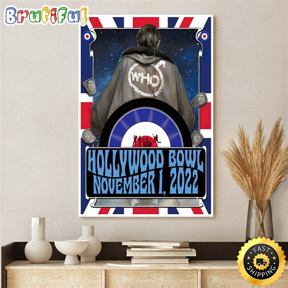 The Who Tour 2022 November 1 Hollywood Bowl Canvas Poster