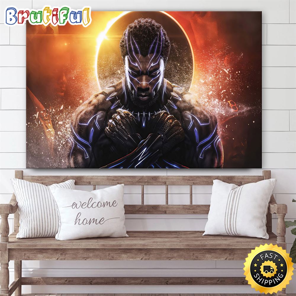 Wakanda Forever King T Challa Poster Canvas