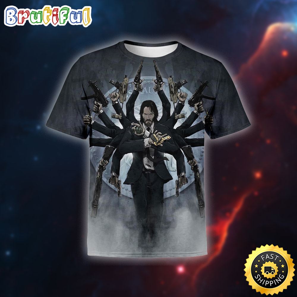 Action Figure John Wick Poster All Over Print Shirt