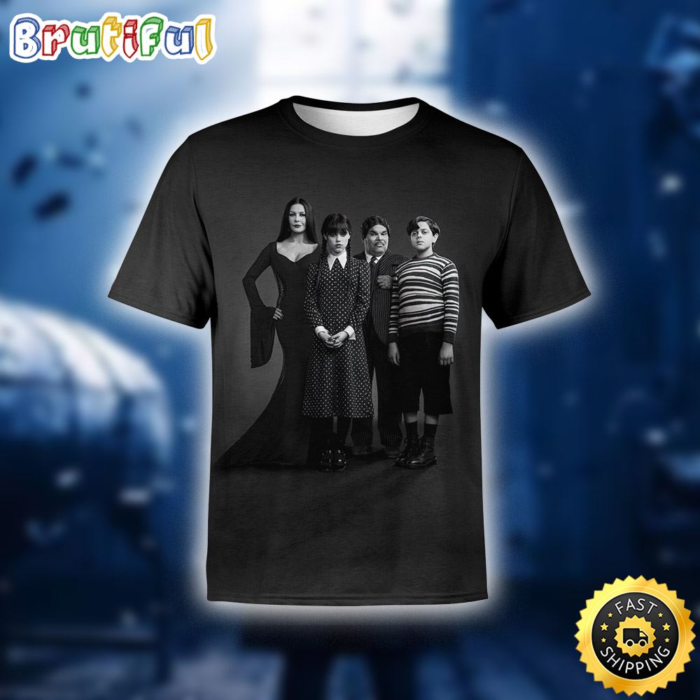 Addams Family 2022 Black T Shirt 3D All Over Print Shirts