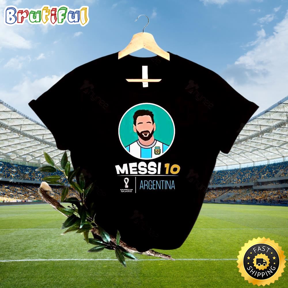 Argentina Messi Shirt Qatar 2022 World Cup Champion