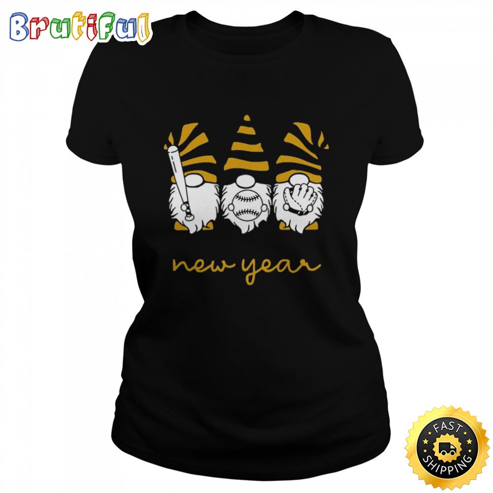 Baseball Gnomies Happy New Year Unisex Basic T shirt 1