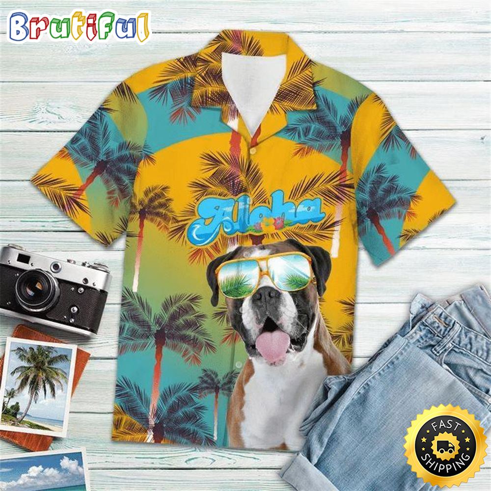 Boxer Dog Hawaiian Shirts Men Dog Hawaiian Shirt Best Gifts For Dog Lovers 1