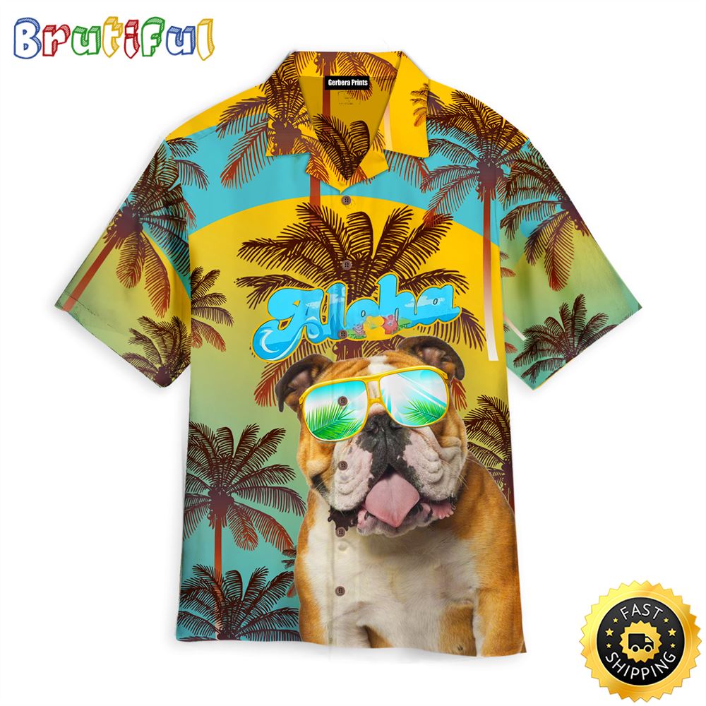 Bulldog Christmas Hawaiian Shirts Men Dog Hawaiian Shirt Best Gifts For Dog Lovers 1