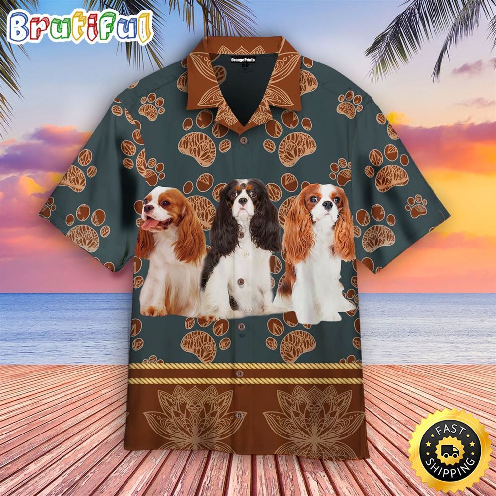 Cavalier Dog King Hawaiian Shirts Men Dog Hawaiian Shirt Best Gifts For Dog Lovers 1
