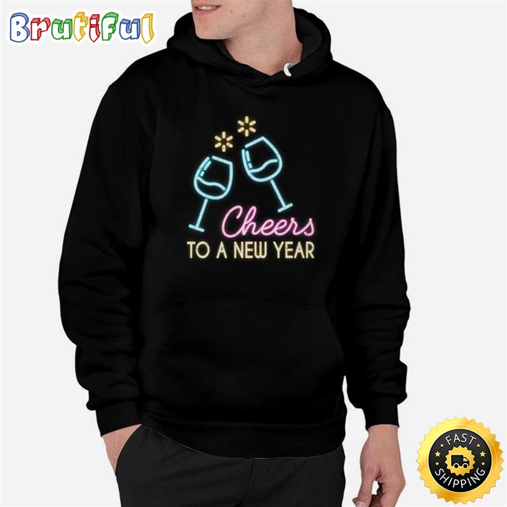 Cheers To A New Year Wine Glass New Years Eve 2019 Unisex Basic T shirt 1